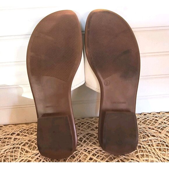 Vintage Cherokee White Leather Slides, Women's Size 9, Made in Brazil, EUC - Picture 8 of 10